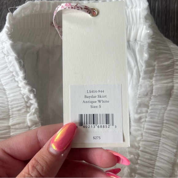 NWT LoveShackFancy Baydar White Skirt - Picture 6 of 12